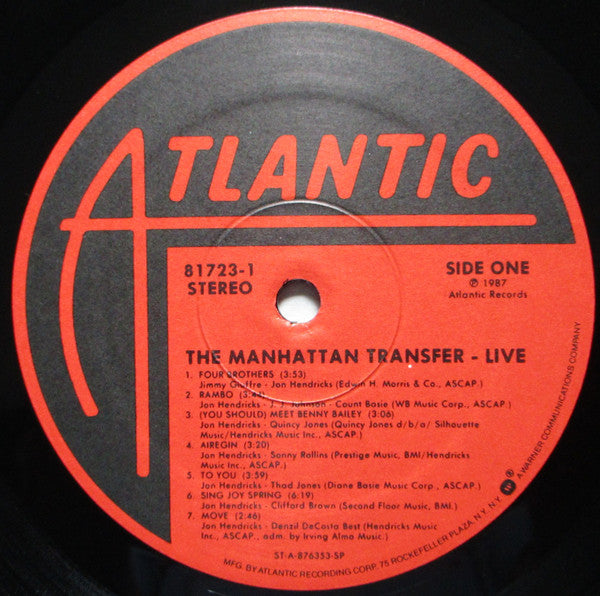 The Manhattan Transfer - Live - LP