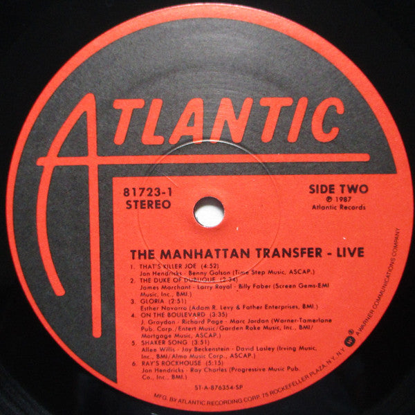 The Manhattan Transfer - Live - LP