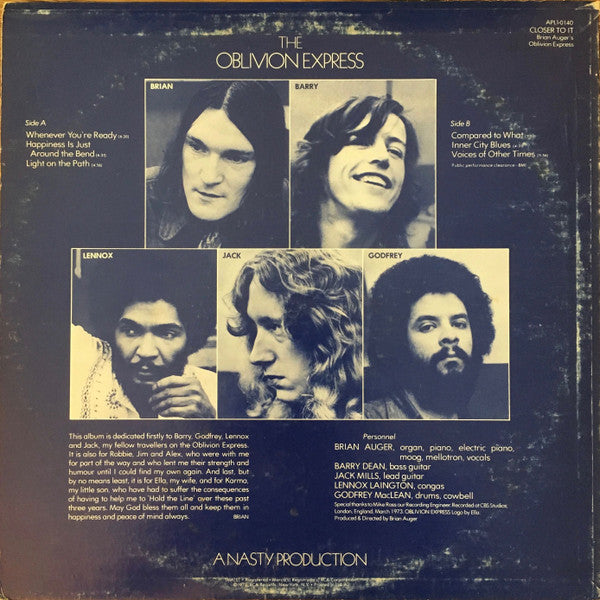 Brian Auger's Oblivion Express - Closer To It! - LP