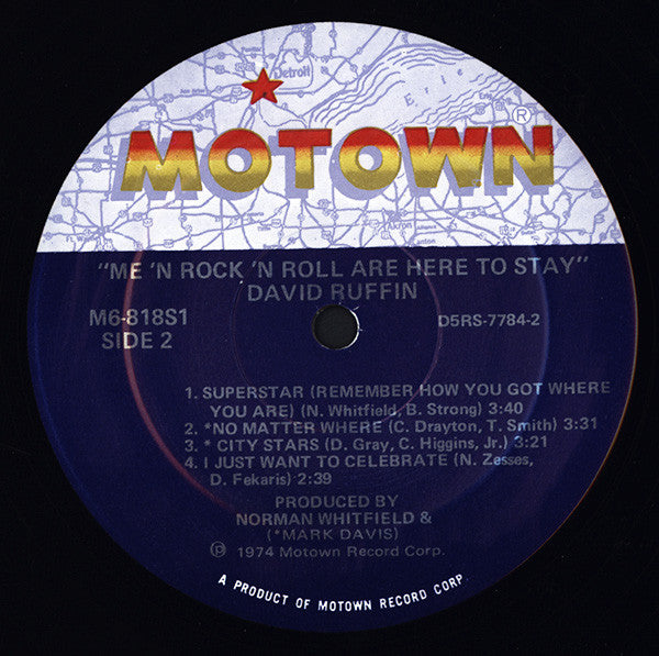 David Ruffin - Me'n Rock'n Roll Are Here To Stay - LP