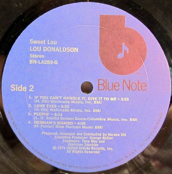 Lou Donaldson - Sweet Lou - LP