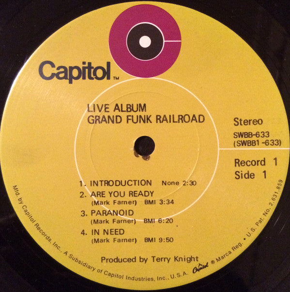 Grand Funk* - Live Album - LP