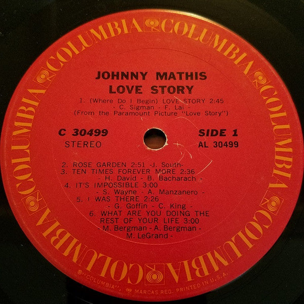 Johnny Mathis - Love Story - LP