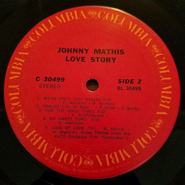 Johnny Mathis - Love Story - LP