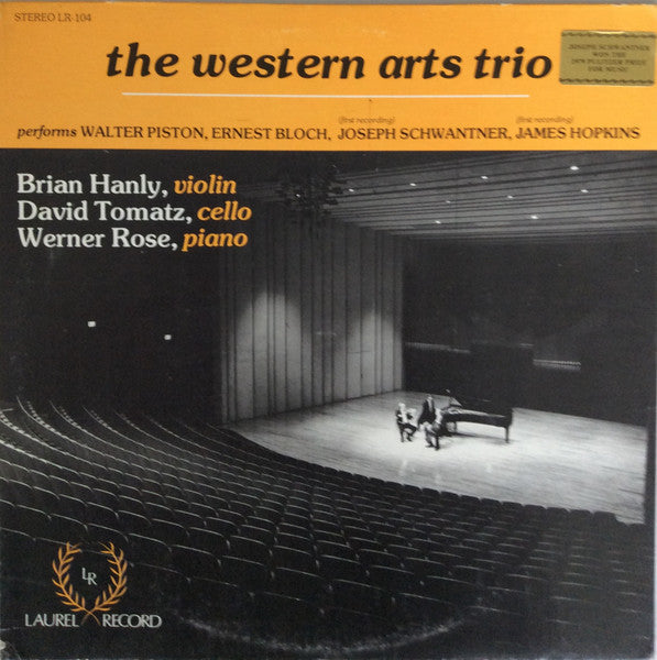 The Western Arts Trio - Performs Walter Piston, Ernest Bloch, Joseph Schwantner, James Hopkins - LP