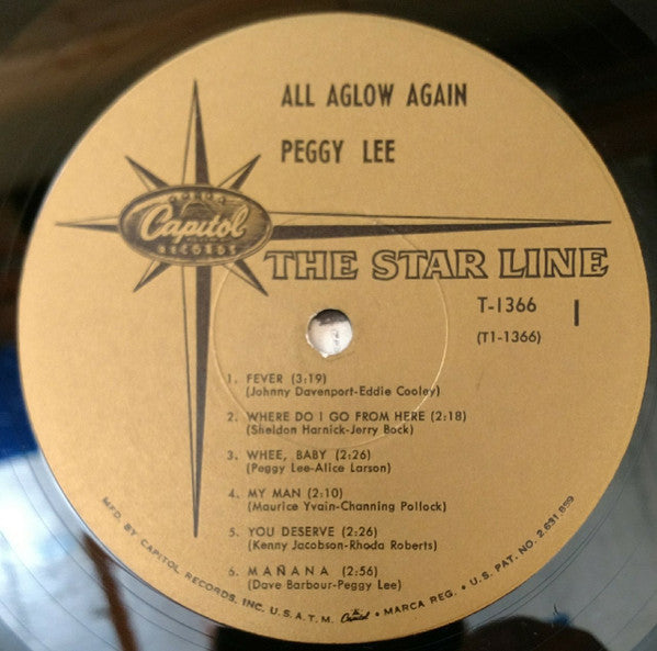 Peggy Lee - All Aglow Again! - LP