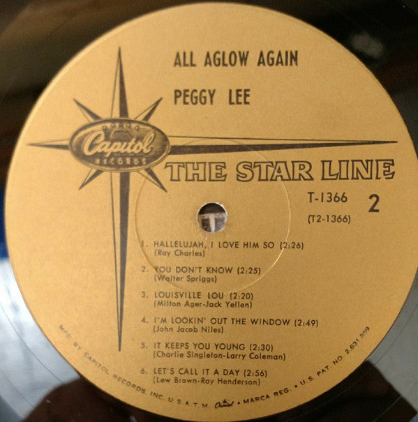 Peggy Lee - All Aglow Again! - LP