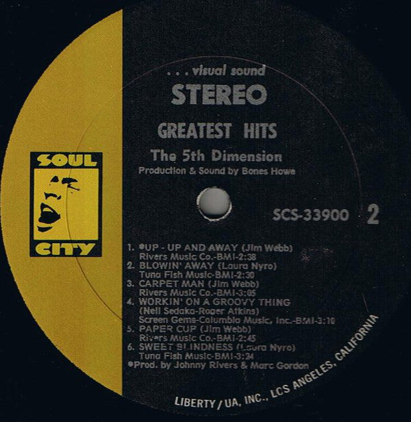 The Fifth Dimension - Greatest Hits - LP