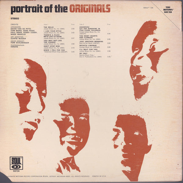 The Originals - Portrait Of The Originals - LP