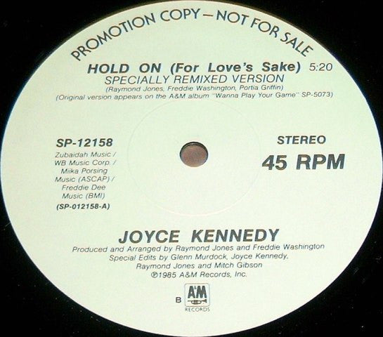 Joyce Kennedy - Hold On (For Love's Sake) - LP