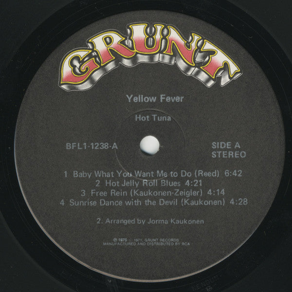Hot Tuna - Yellow Fever - LP