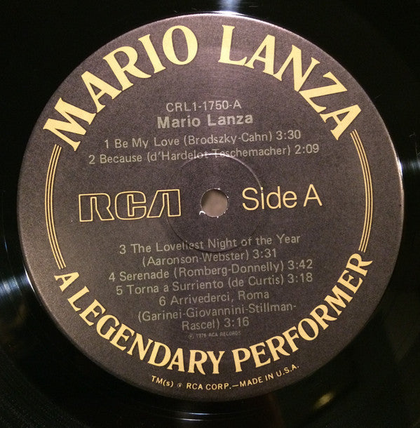 Mario Lanza - A Legendary Performer - LP