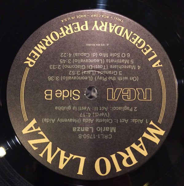 Mario Lanza - A Legendary Performer - LP