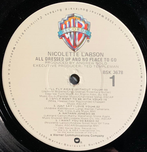 Nicolette Larson - All Dressed Up & No Place To Go - LP