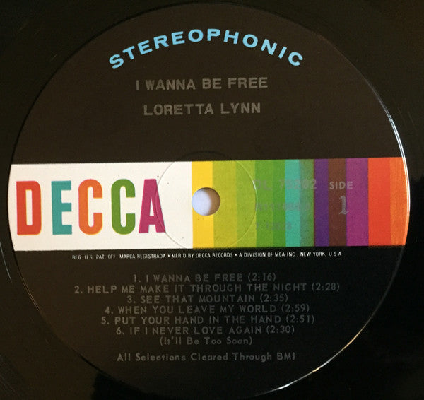 Loretta Lynn - I Wanna Be Free - LP