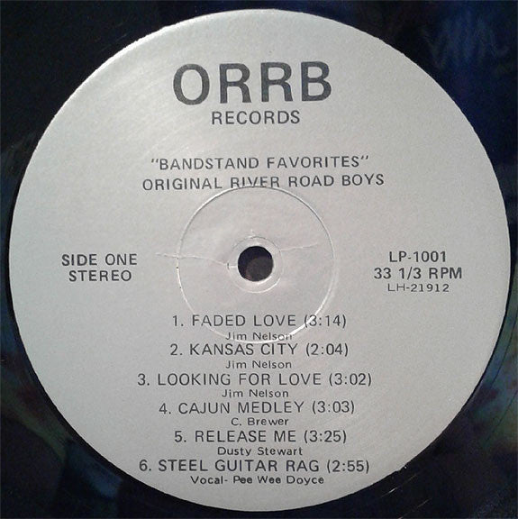 Clyde Brewer's Original River Road Boys* Featuring Jim Nelson  - The National Band Of Texas Playing Band Stand Favorites - LP