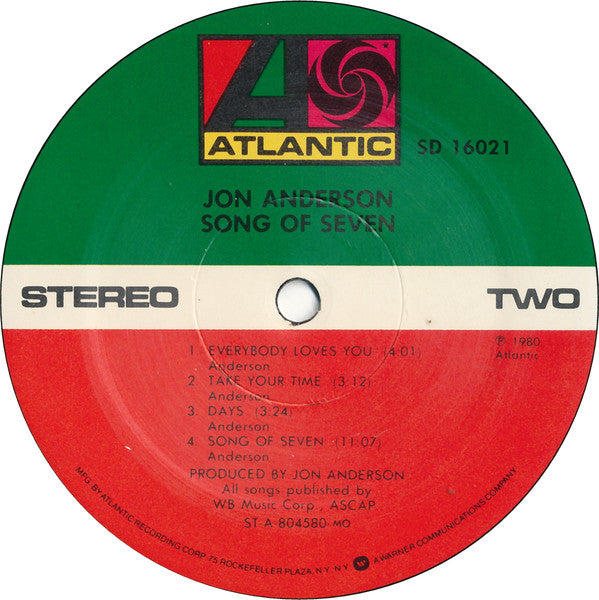 Jon Anderson - Song Of Seven - LP