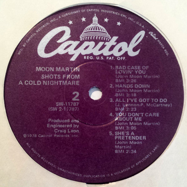 Moon Martin - Shots From A Cold Nightmare - LP