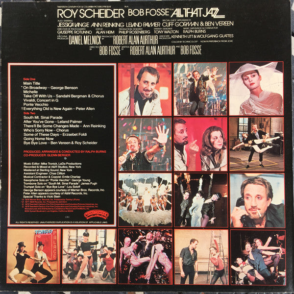 Various - All That Jazz - Music From The Original Motion Picture Soundtrack - LP
