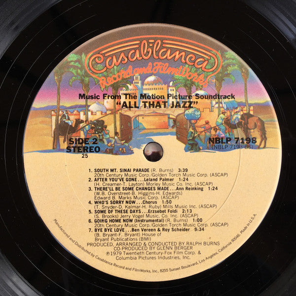 Various - All That Jazz - Music From The Original Motion Picture Soundtrack - LP