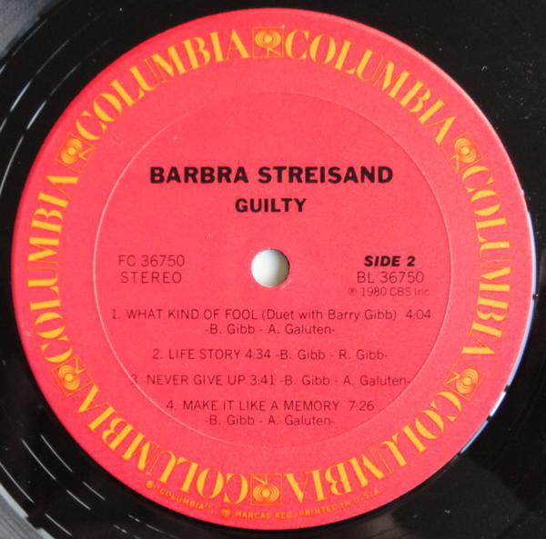 Barbra Streisand - Guilty - LP