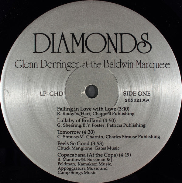 Glenn Derringer - Diamonds - Glenn Derringer At The Baldwin Marquee - LP