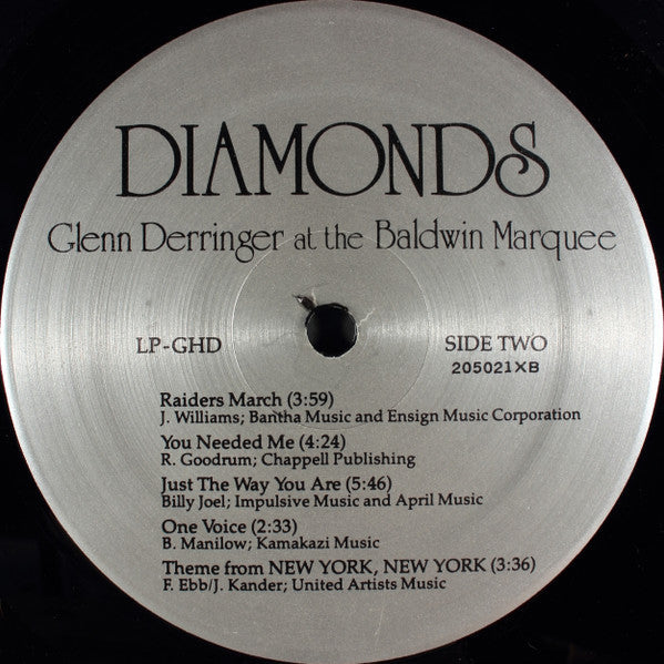 Glenn Derringer - Diamonds - Glenn Derringer At The Baldwin Marquee - LP