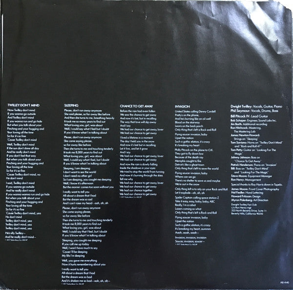 Dwight Twilley Band - Twilley Don't Mind - LP