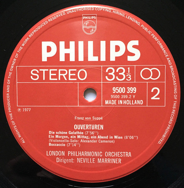 Suppé* — London Philharmonic Orchestra Conducted By Neville Marriner* - Famous Overtures - LP