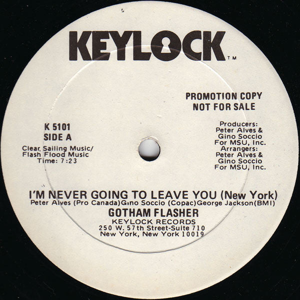 Gotham Flasher - I'm Never Going To Leave You (New York) - LP
