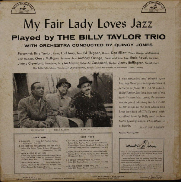 Billy Taylor Trio - My Fair Lady Loves Jazz - LP