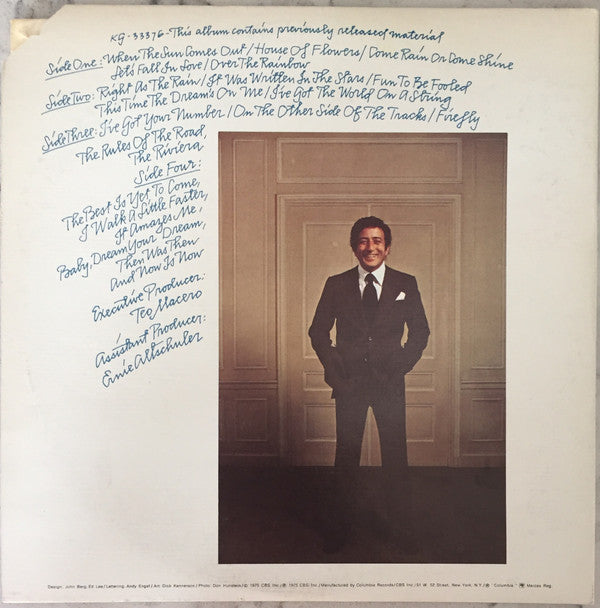 Tony Bennett - Let's Fall In Love With The Songs Of Harold Arlen And Cy Coleman - LP