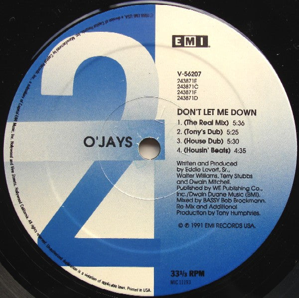 O'Jays* - Don't Let Me Down - LP