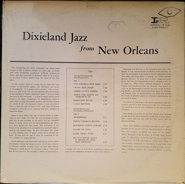 The Dukes Of Dixieland And George Girard - Dixieland Jazz From New Orleans - LP