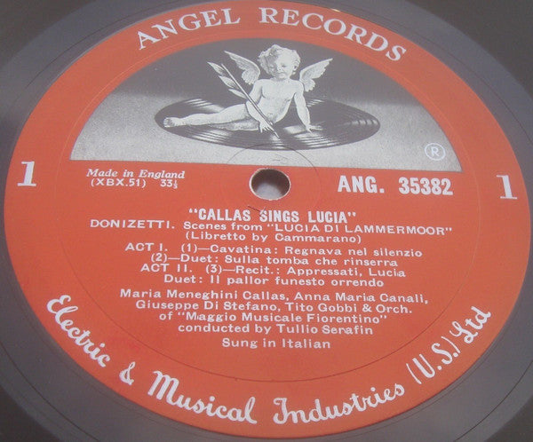 Callas*, Tullio Serafin, Florence May Festival Orchestra*, Donizetti* - Callas Sings "Lucia" - LP
