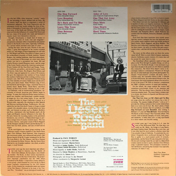 The Desert Rose Band* Featuring Chris Hillman, John Jorgenson And Herb Pedersen - The Desert Rose Band - LP