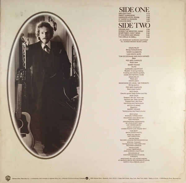 Gordon Lightfoot - Endless Wire - LP