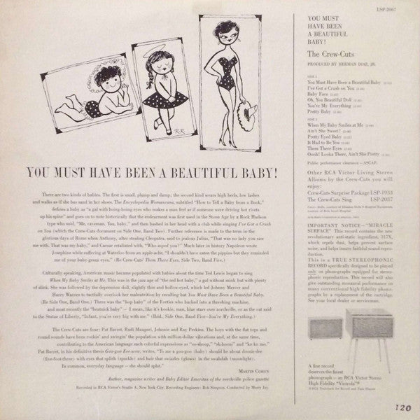 The Crew Cuts - You Must Have Been A Beautiful Baby! - LP