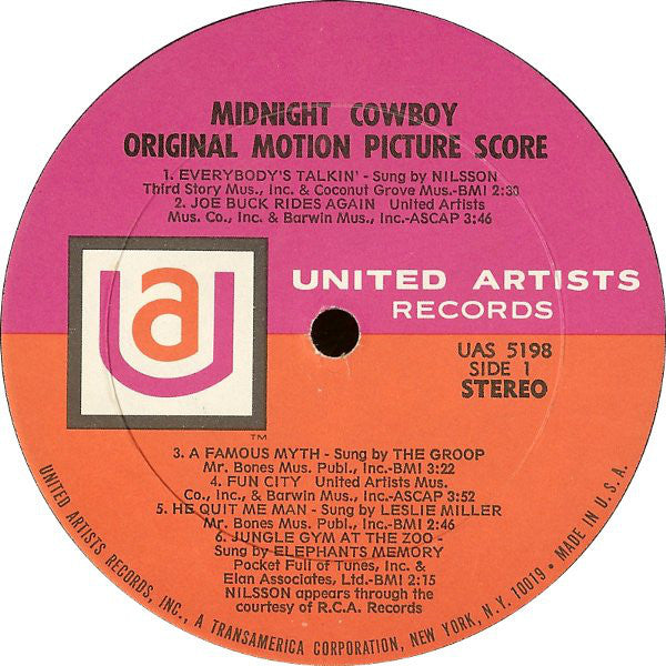 Various - Midnight Cowboy (Original Motion Picture Score) - LP