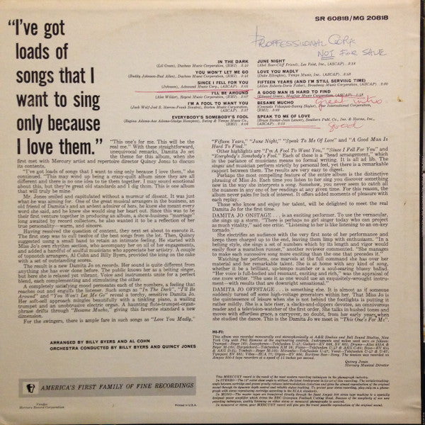 Damita Jo - This One's For Me - LP