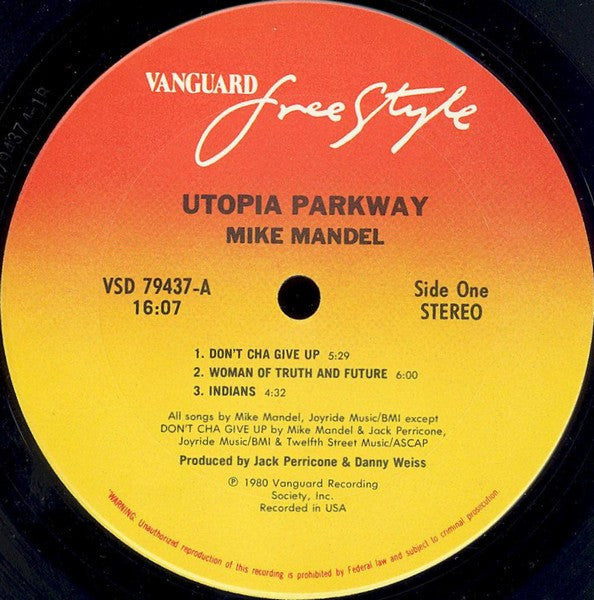 Mike Mandel - Utopia Parkway - LP