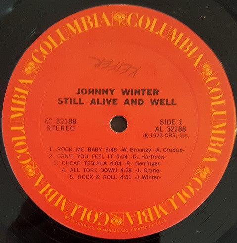 Johnny Winter - Still Alive And Well - LP