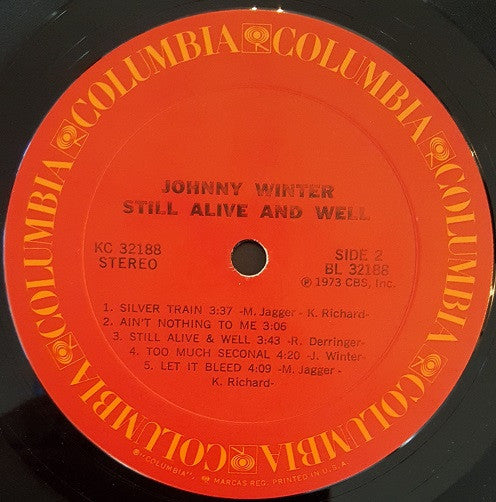 Johnny Winter - Still Alive And Well - LP
