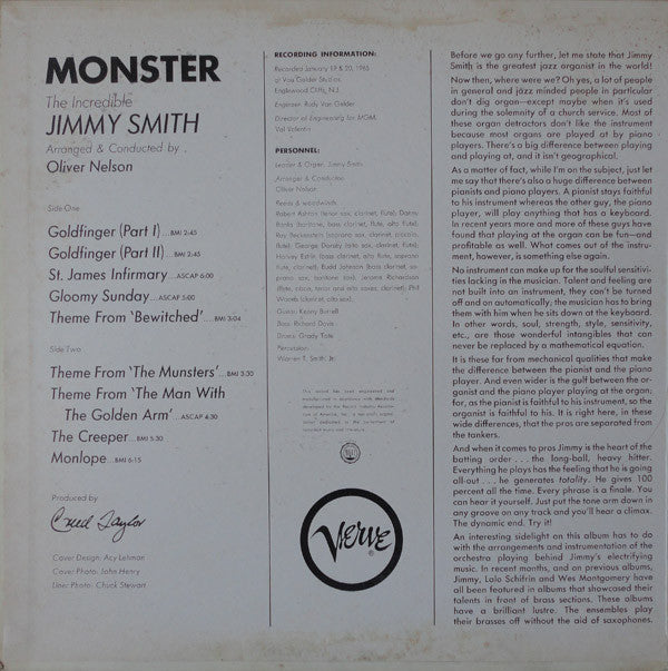 The Incredible Jimmy Smith* - Monster - LP