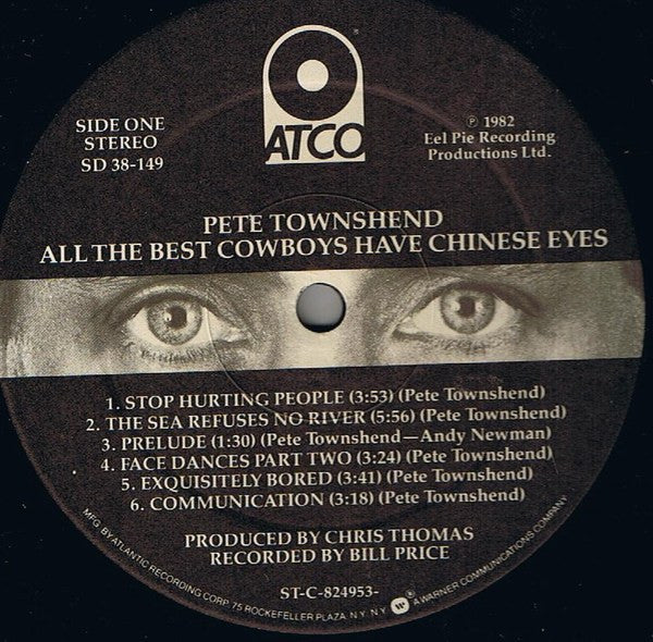 Pete Townshend - All The Best Cowboys Have Chinese Eyes - LP