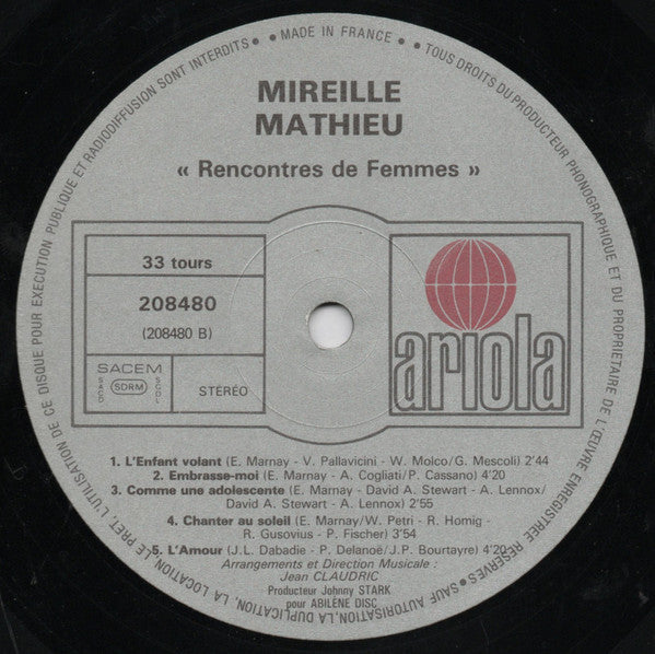 Mireille Mathieu - Rencontres De Femmes - LP