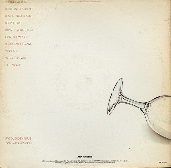Rufus - Party 'Til You're Broke - LP