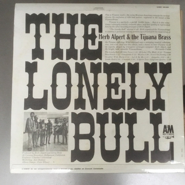 Herb Alpert & The Tijuana Brass - The Lonely Bull - LP