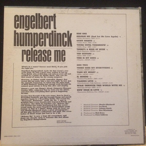 Engelbert Humperdinck - Release Me - LP