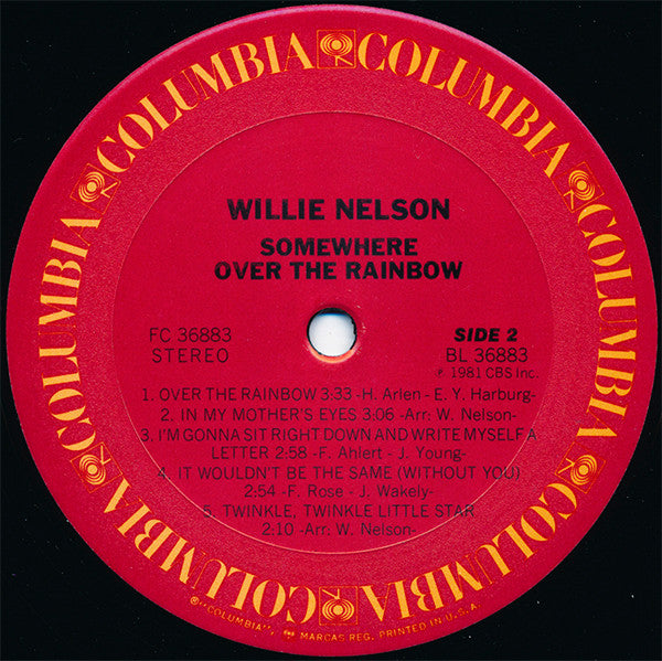 Willie Nelson - Somewhere Over The Rainbow - LP